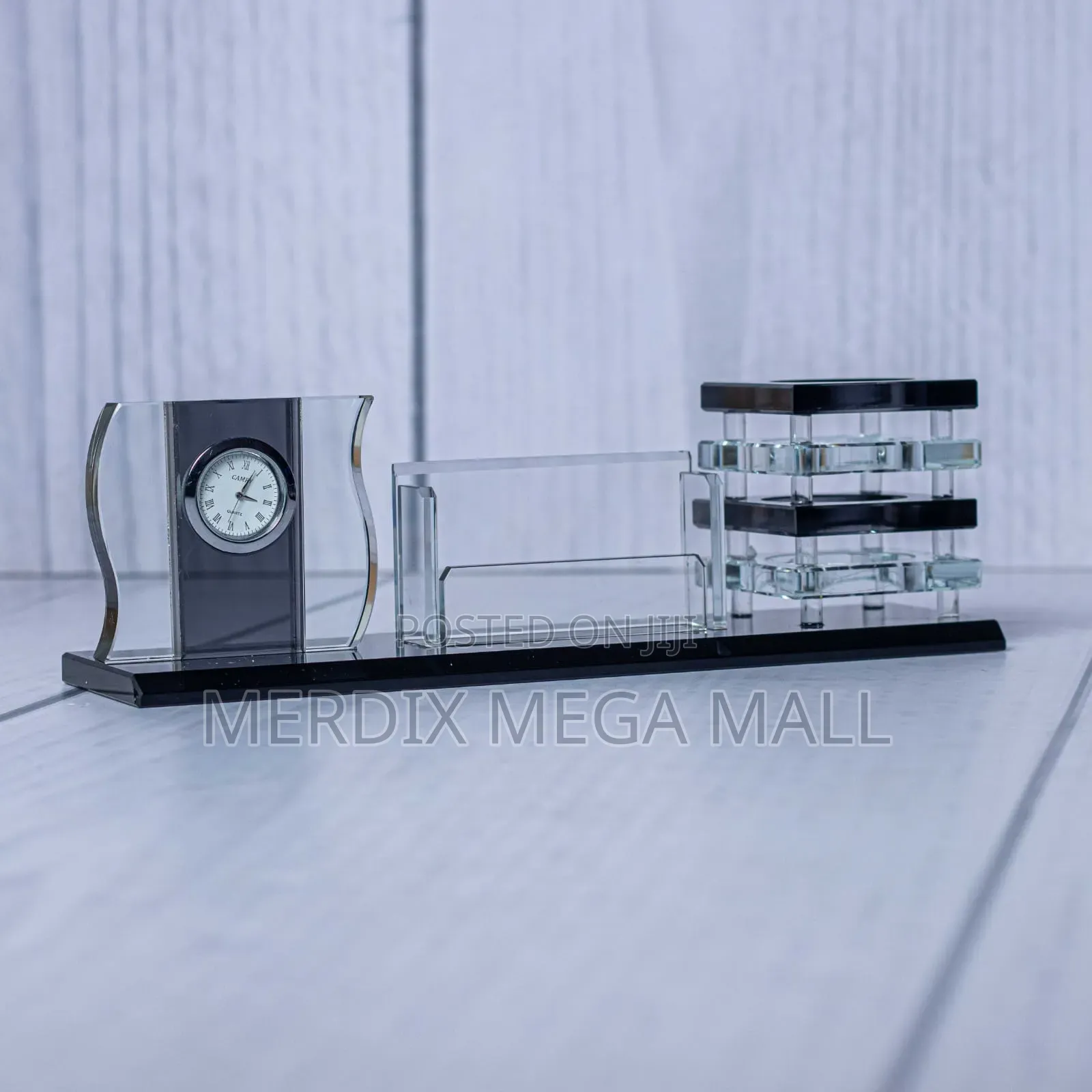 Crystal Clock Desk Organizer,Desk Organizer