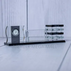 Crystal Clock Desk Organizer,Desk Organizer