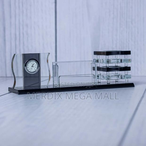 Crystal Clock Desk Organizer,Desk Organizer - thumbnail 6