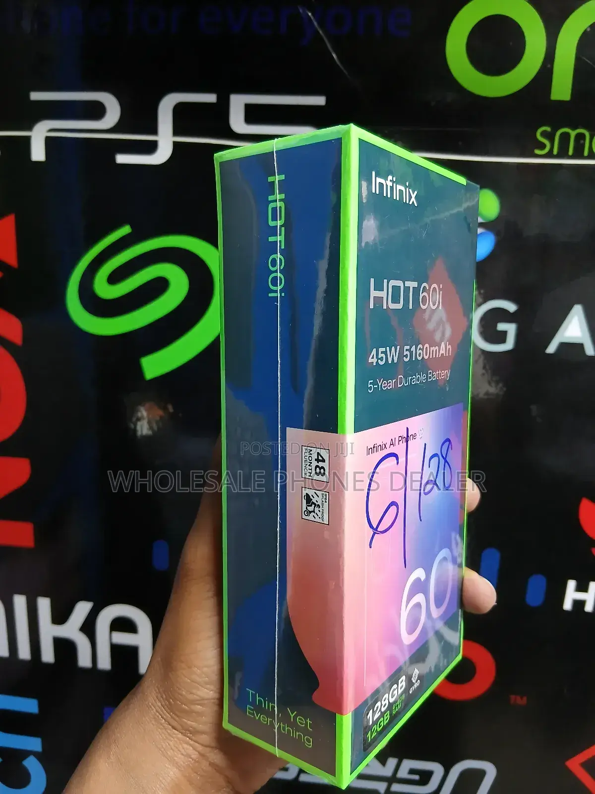 New Infinix Hot 60i 128 GB Black