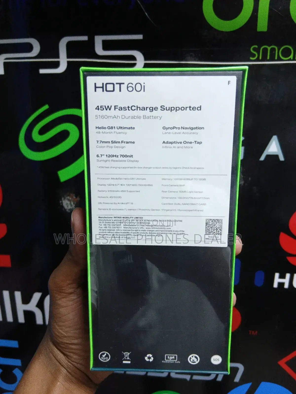 New Infinix Hot 60i 128 GB Black
