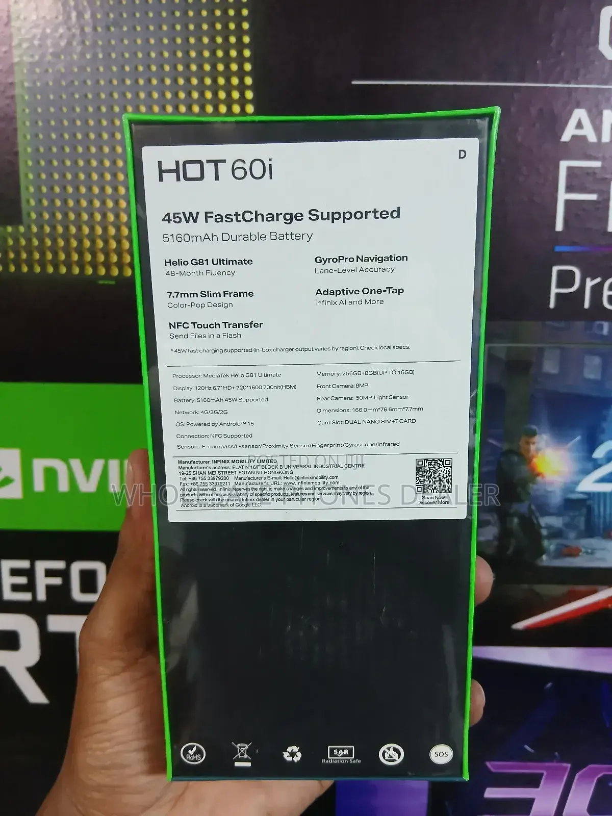 New Infinix Hot 60i 256 GB Green