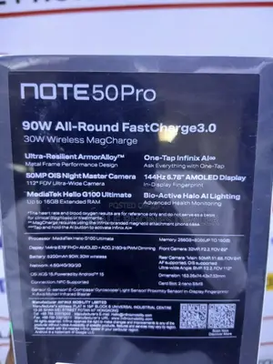 New Infinix Note 50 Pro 256 GB Gray