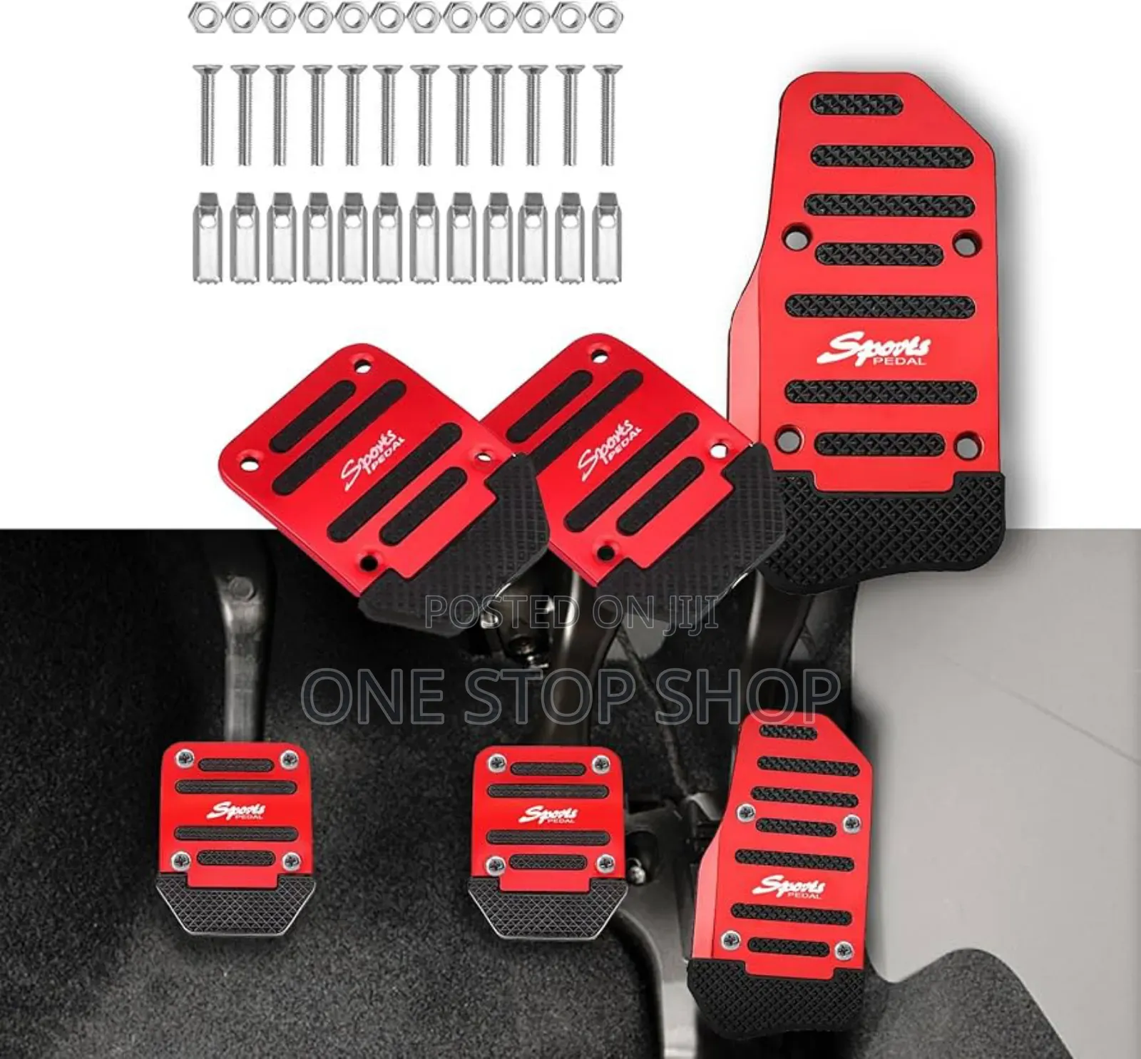 Manual Foot Treadle Car Aluminum Alloy Silver Pedal Covers