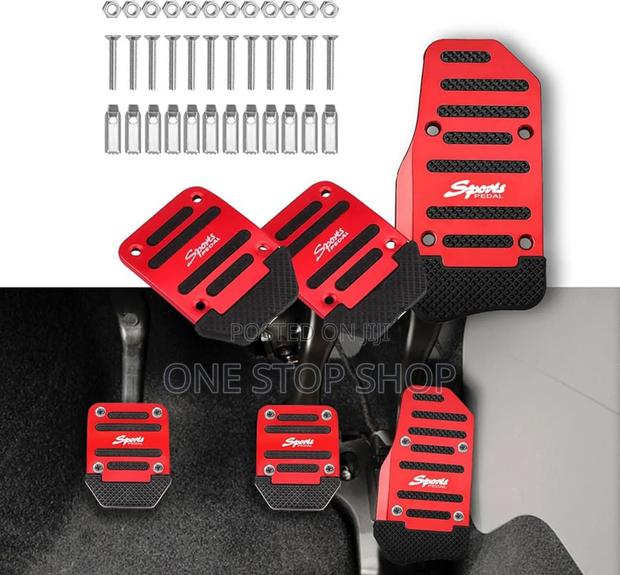 Manual Foot Treadle Car Aluminum Alloy Silver Pedal Covers