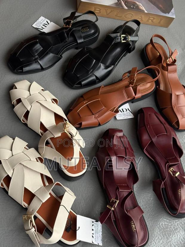Black, Coffee Brawn,Brawn,Peach White Executive Sandals - thumbnail 3