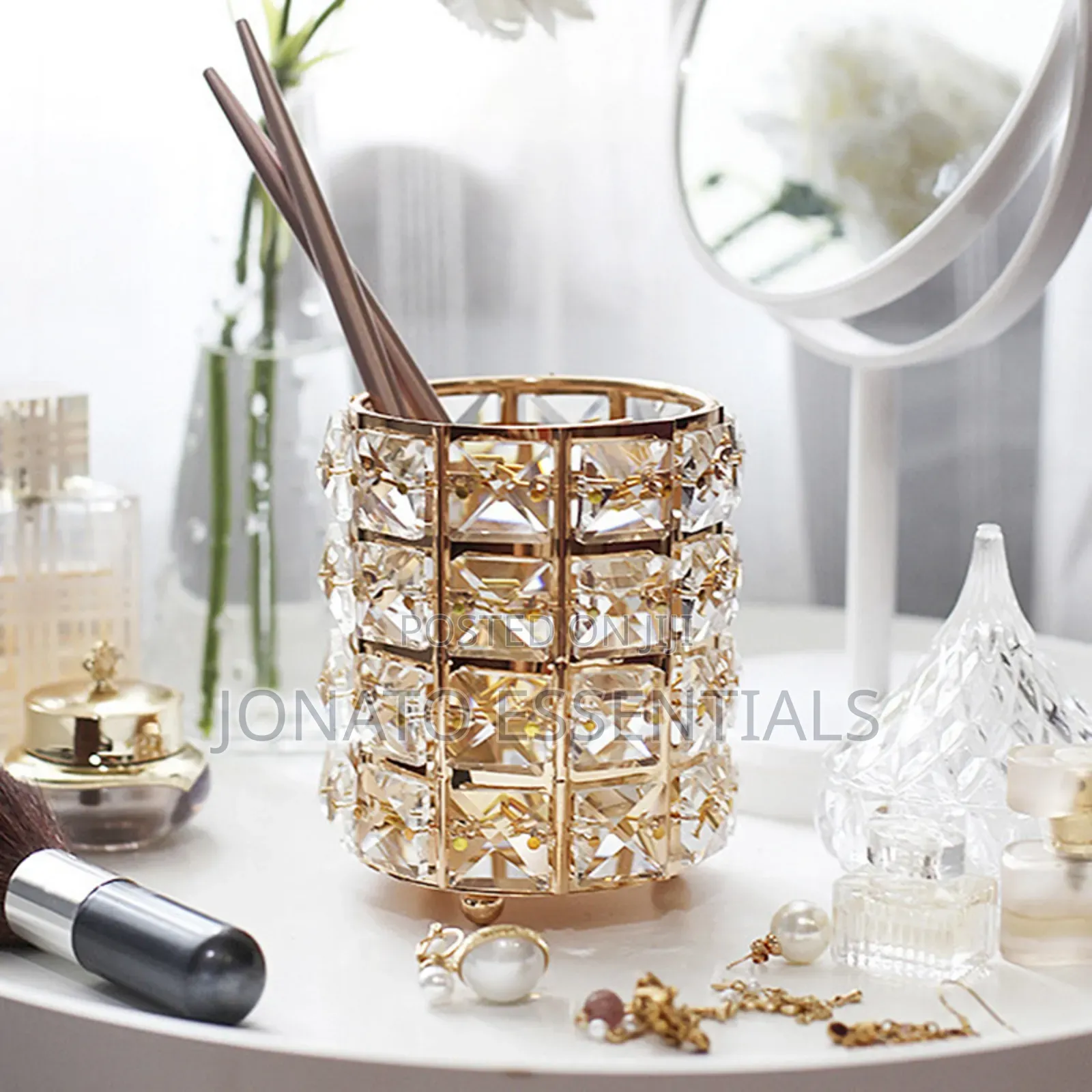 Luxury Crystal Makeup Brush Holder Cosmetic Organizer Kenya