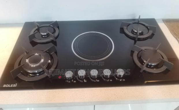Bolesi 4gas Burners +1infrared Electric With Gas Sensor And Wok Burner