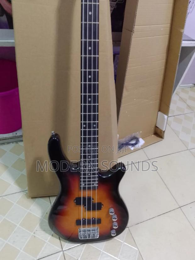 Sunburst 4 String Electric Bass Guitar - main view
