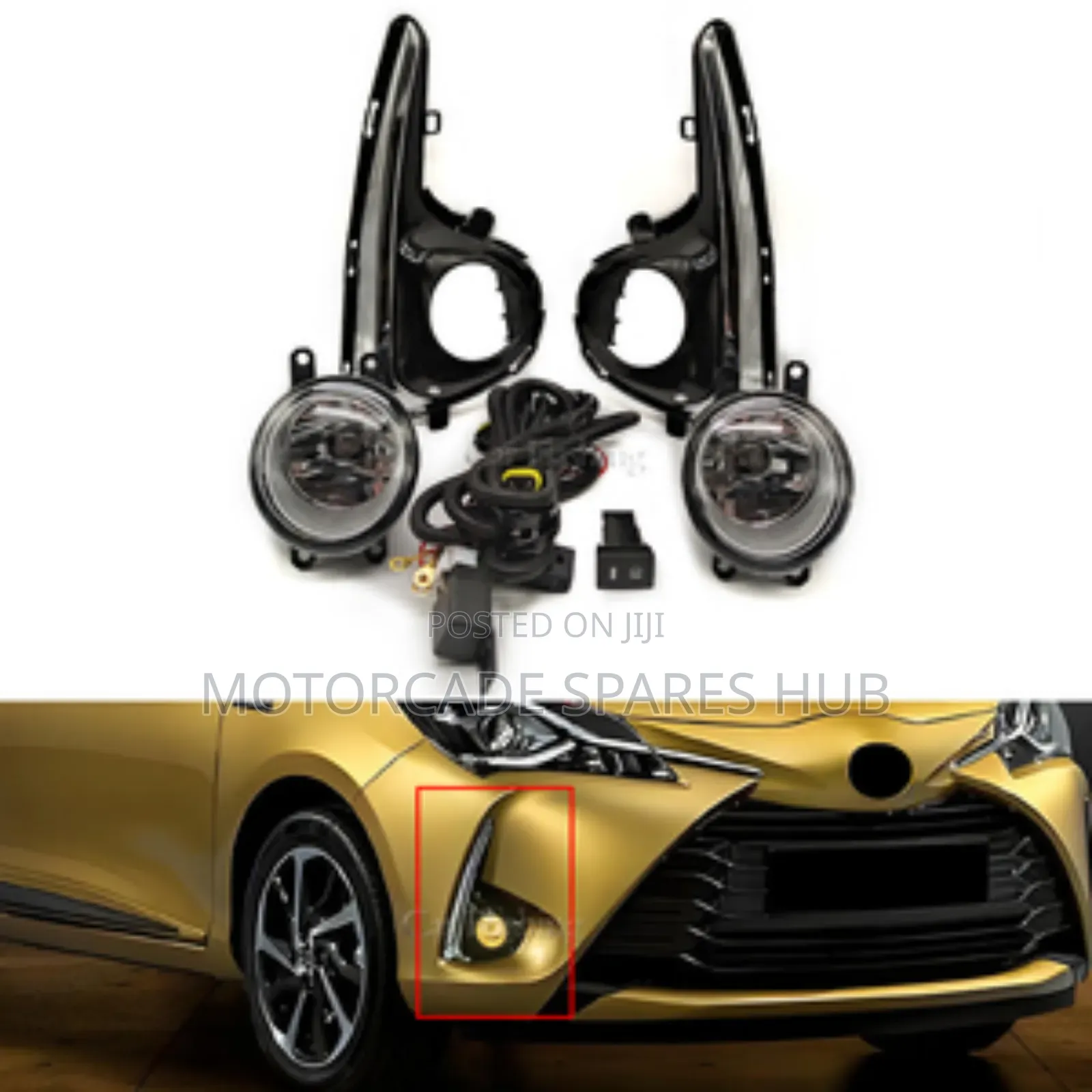 Toyota Vitz 2018 Fog Lights/Fog Lamps Set