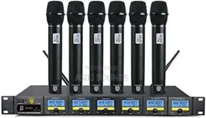 Proreck Mx66 6-Channel Uhf Wireless Microphone System.