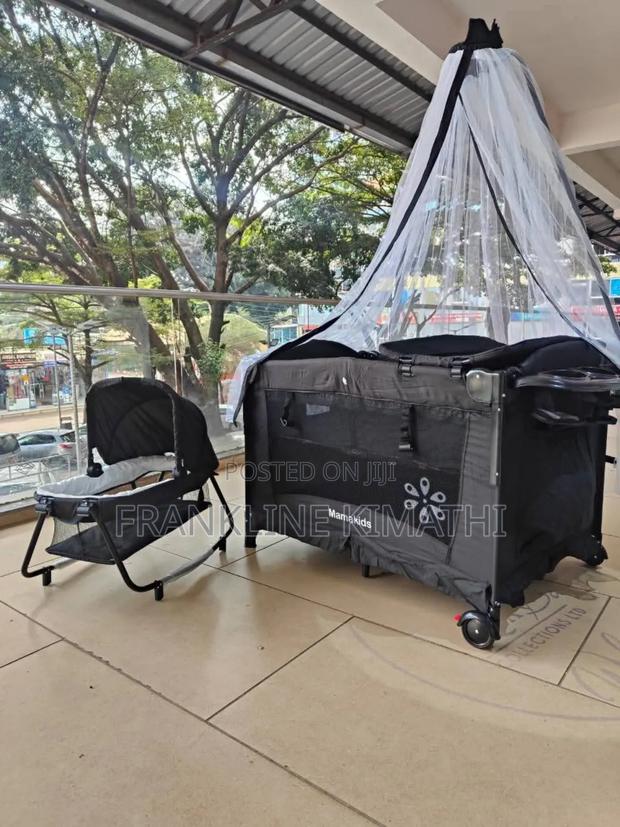 Portable Multifunctional Baby Playpen or Crib. - main view