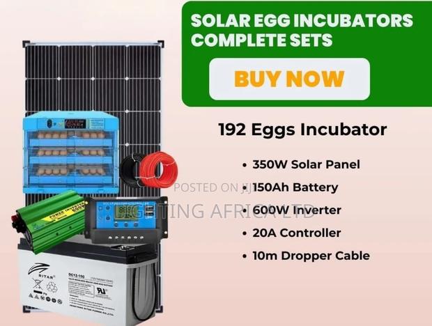 350w Solar - 150ah Battery - 600w Inverter - 192 Eggs Incubator Kit
