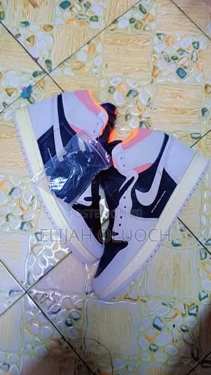 Nike Air Jordan 1 Retro High Og 'neutral Grey Hyper Crimson'.