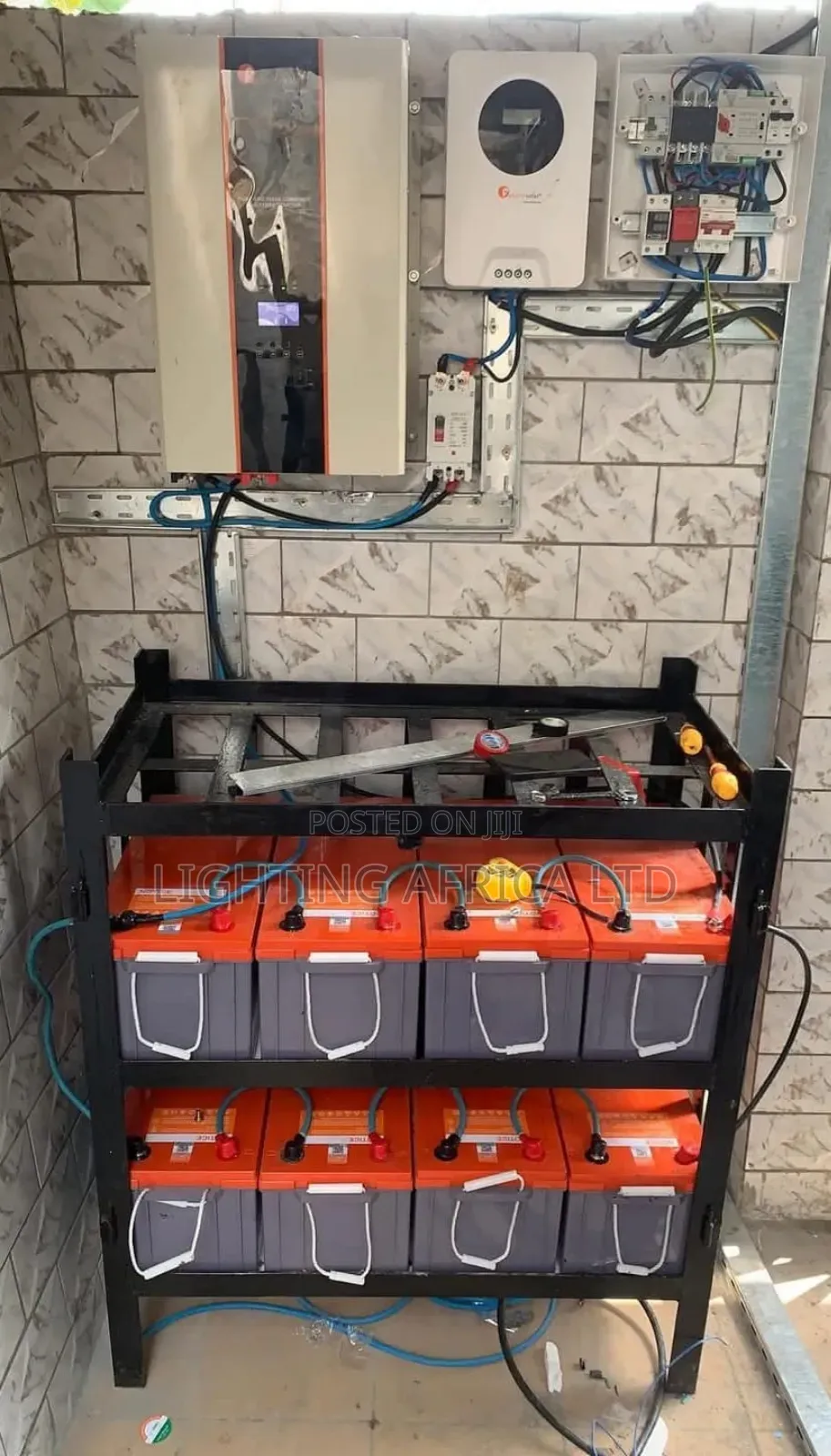 8kw Backup System - (8) 200ah Gel Heavy Duty Batteries - 100a MPPT
