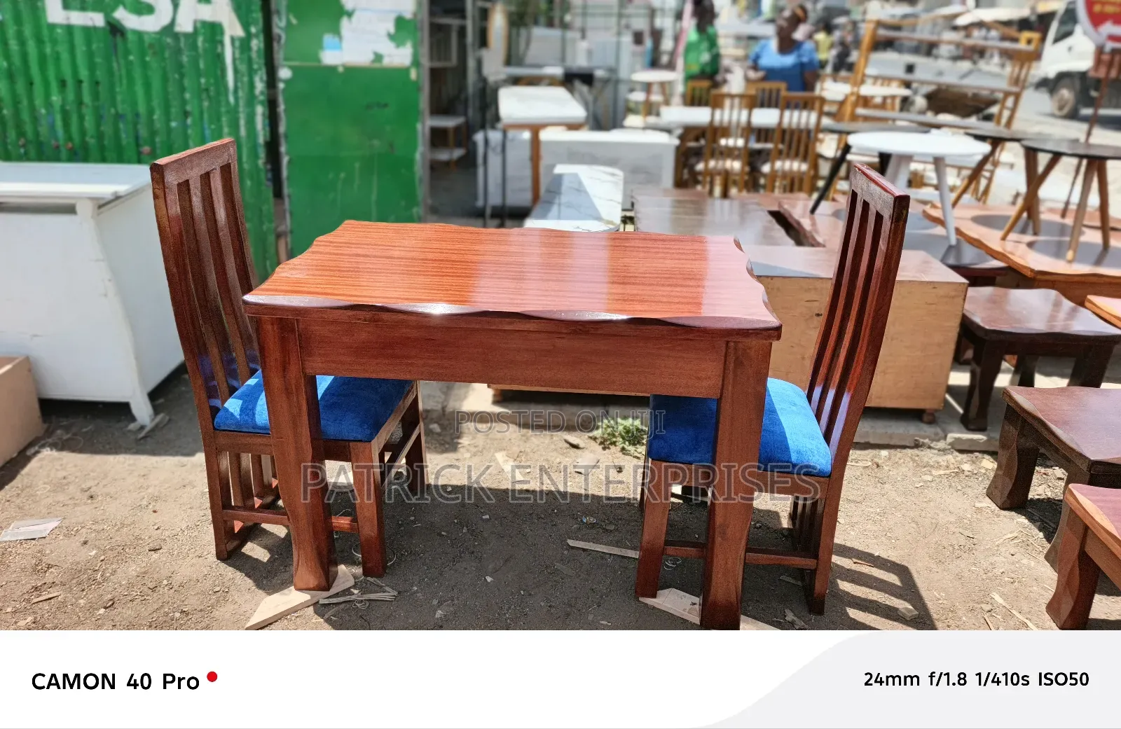 Modern Mahogany Two Seater Dining Set Two Seater