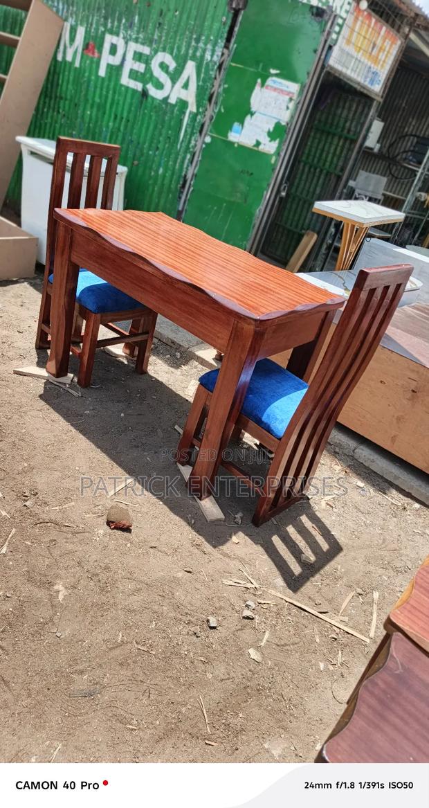 Modern Mahogany Two Seater Dining Set Two Seater - thumbnail 3