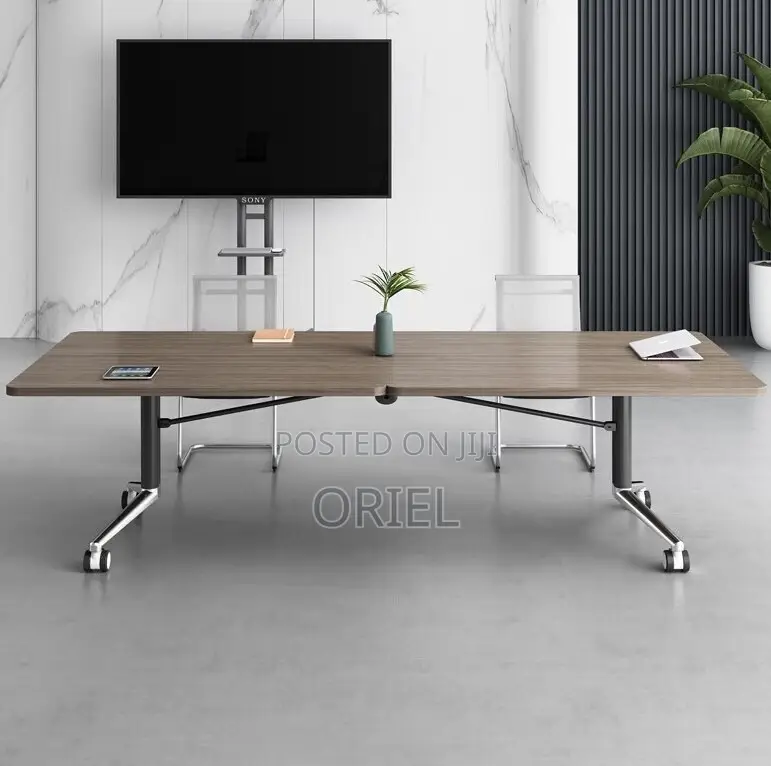Boardroom Tables; Mobile Folding Conference Table With Lockable Wheels