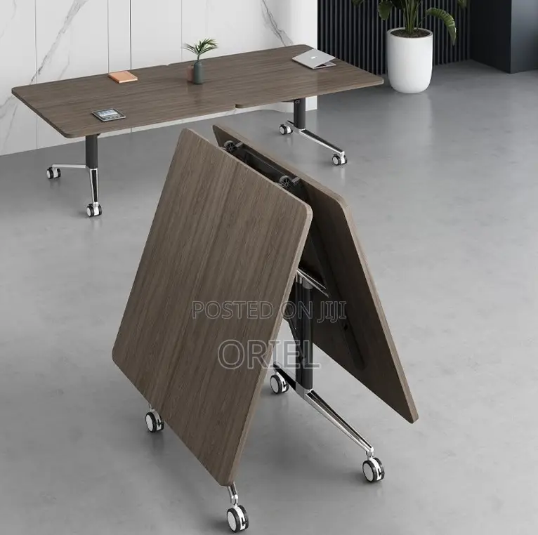 Boardroom Tables; Mobile Folding Conference Table With Lockable Wheels