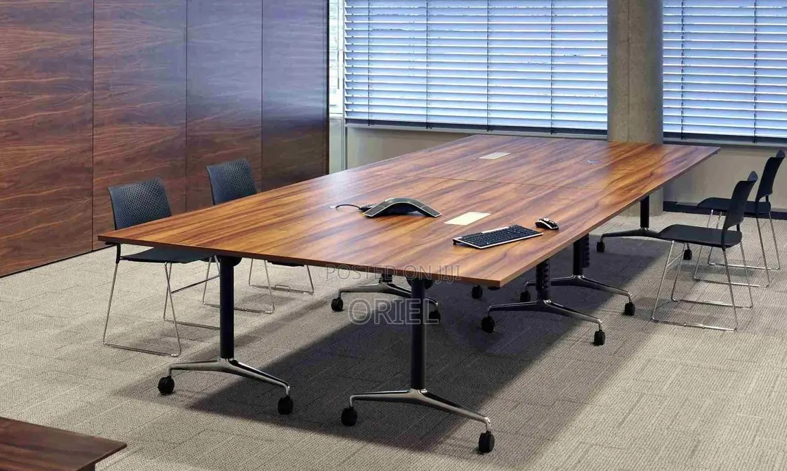 Boardroom Tables; Mobile Folding Conference Table With Lockable Wheels