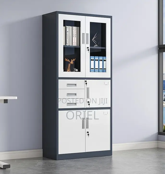 Cabinets; Fire-Resistant Metal Office Cabinet With Safe Box