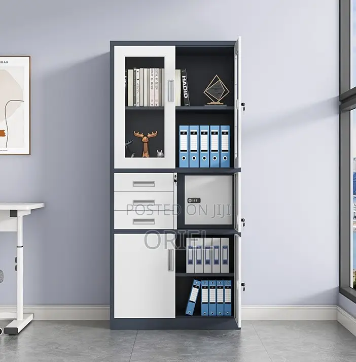 Cabinets; Fire-Resistant Metal Office Cabinet With Safe Box