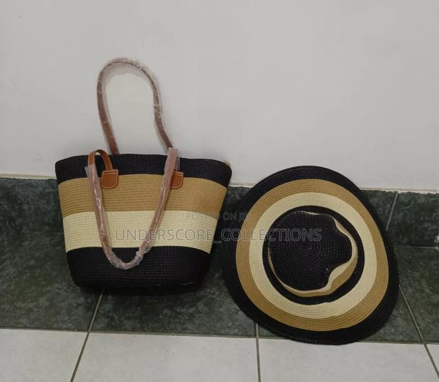 Summer Straw Woven Beach Bag and Hat - thumbnail 8