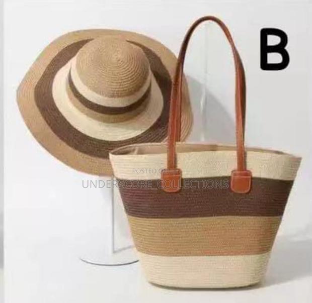 Summer Straw Woven Beach Bag and Hat - thumbnail 12