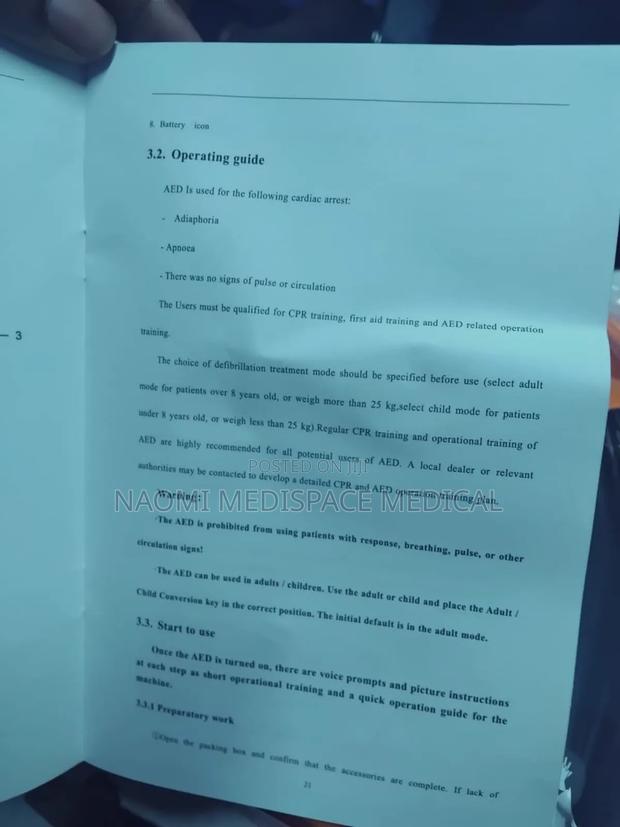 Portable Aed Defibrillator Machine(Automated External Defibrillator) - thumbnail 5