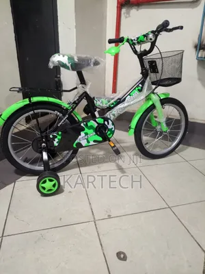 Endesha Kids Bicycle (Green/Black Camouflage Design) Size 20