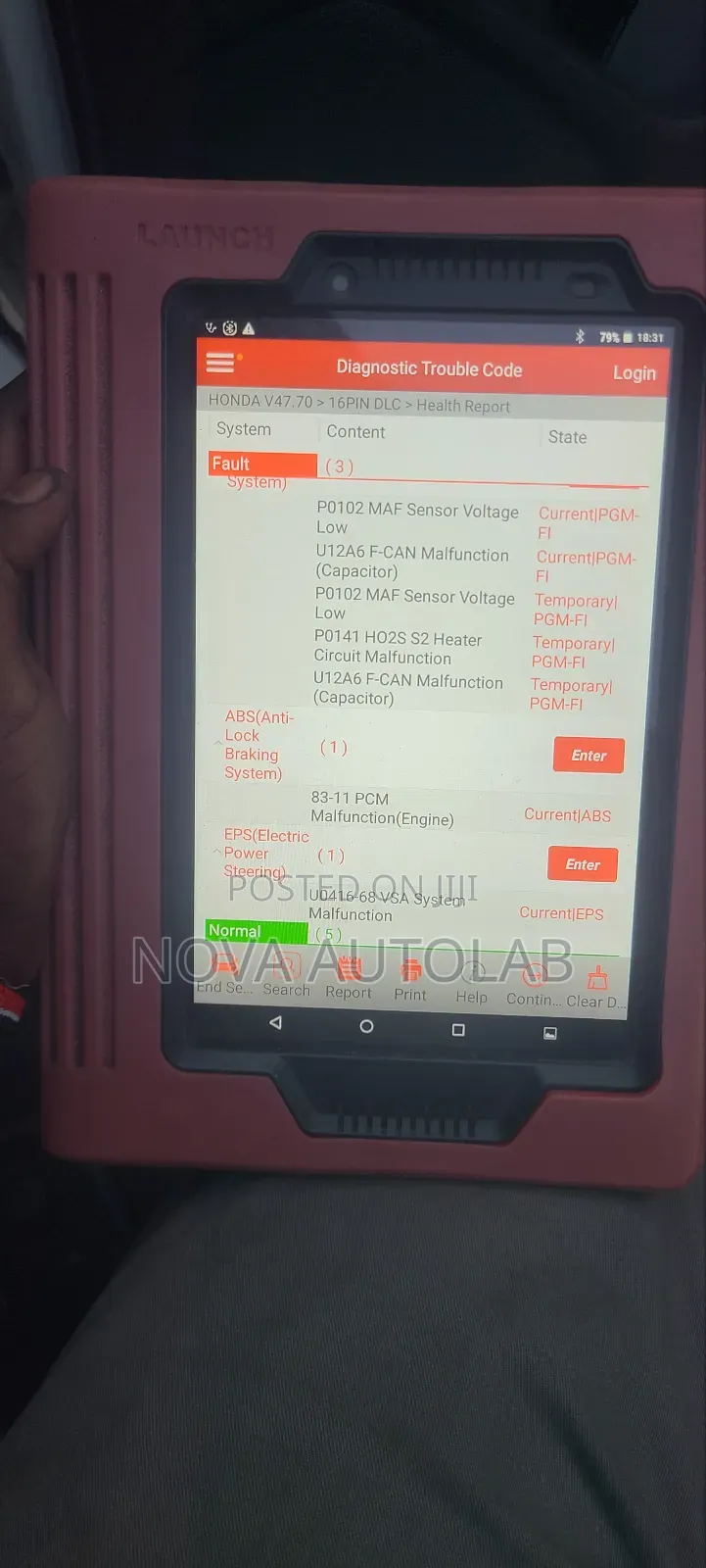 Vehicle Diagnostics and Vehicle Healthscan