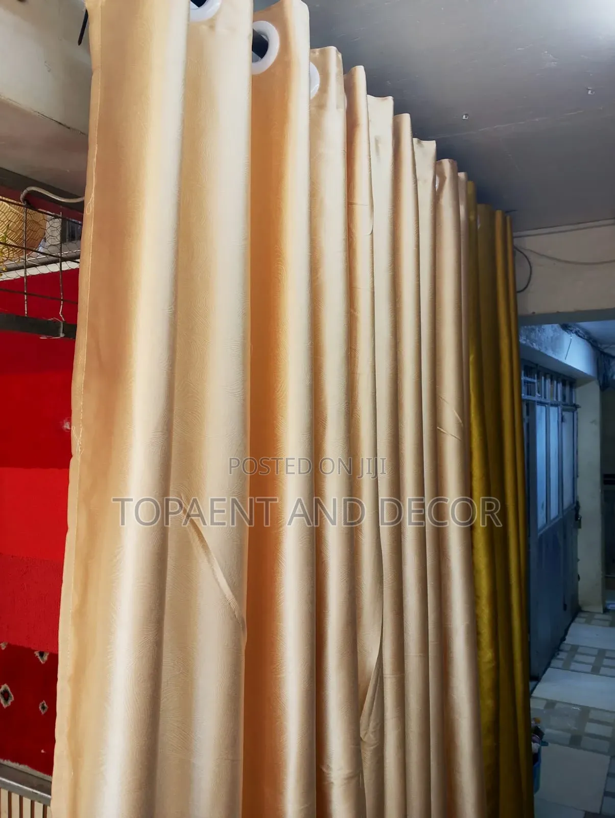 Beige/ Gold Total Blackout Curtains