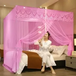 Enchanting Pink Bed Mosquito Net