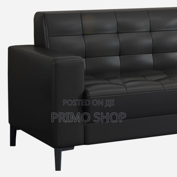 Office Sofa : Executive Leather 5-Seater Office Sofa Set, - thumbnail 5