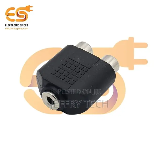 3.5mm Female to 2 Rca Female Dual Splitter Interface Audio Connector