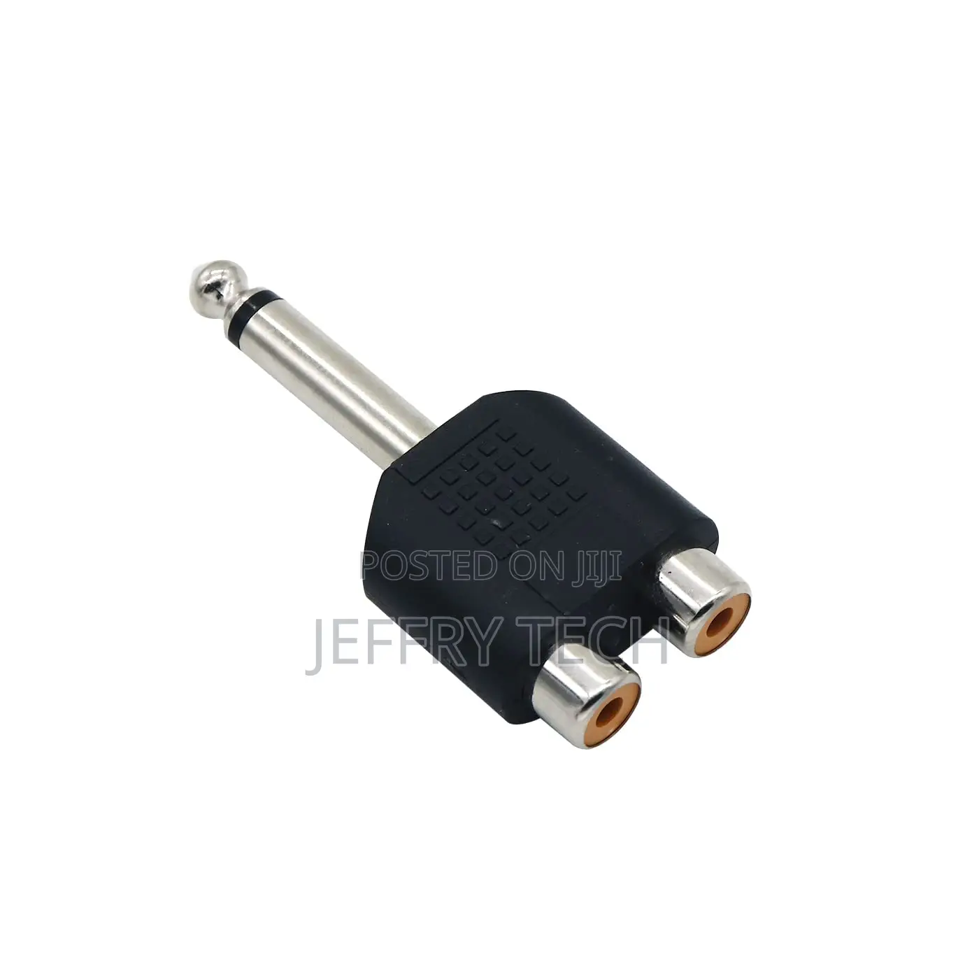 Single 6.35mm Male to 2 Rca Female Dual Splitter Interface Audio Conne