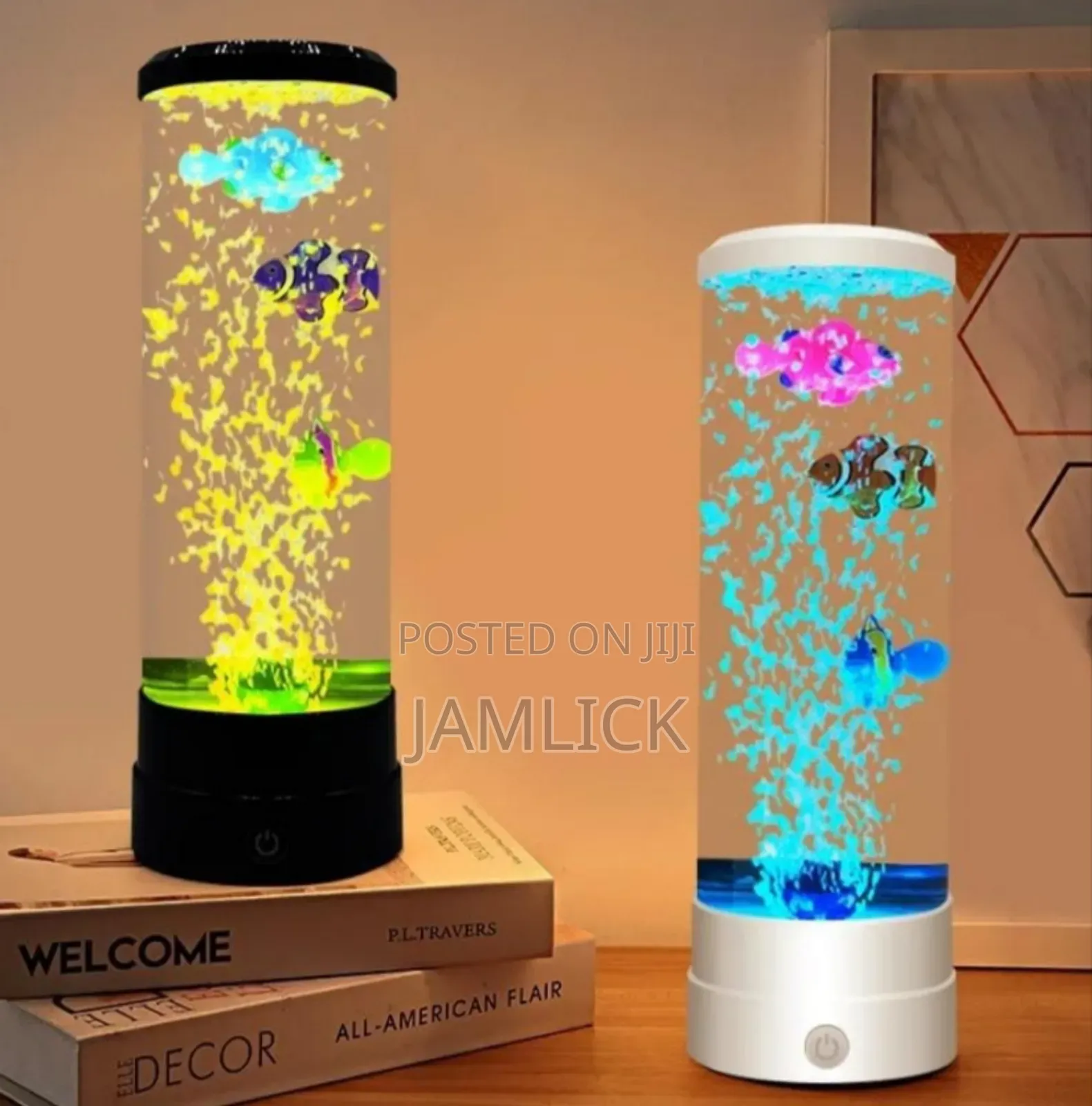 1.5l Led Multicolor Bubble Fish Aquarium Night Lamp - Zy