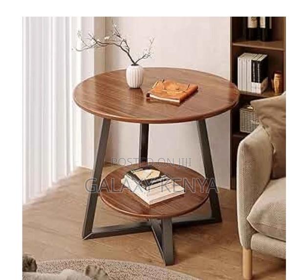 2 Layer Round 3 Legged Metal Frame Table Size - thumbnail 7