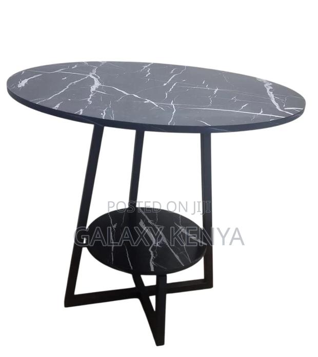 2 Layer Round 3 Legged Metal Frame Table Size - thumbnail 9