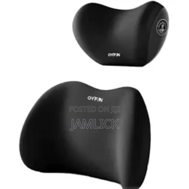 2-Piece Memory Foam Car Headrest Lumbar Support - Zy