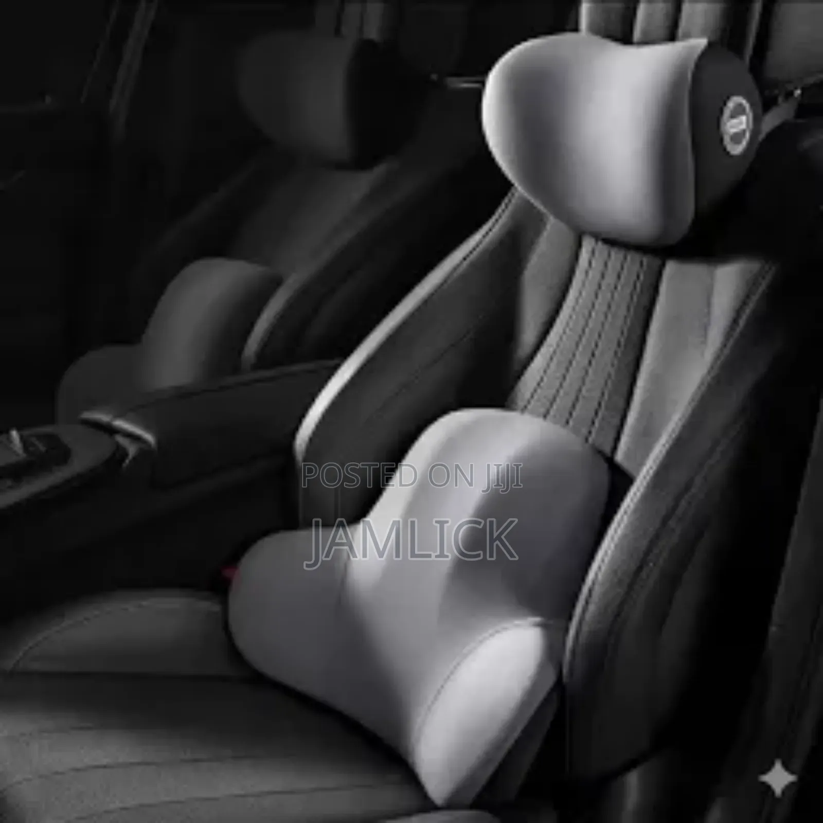 2-Piece Memory Foam Car Headrest Lumbar Support - Zy