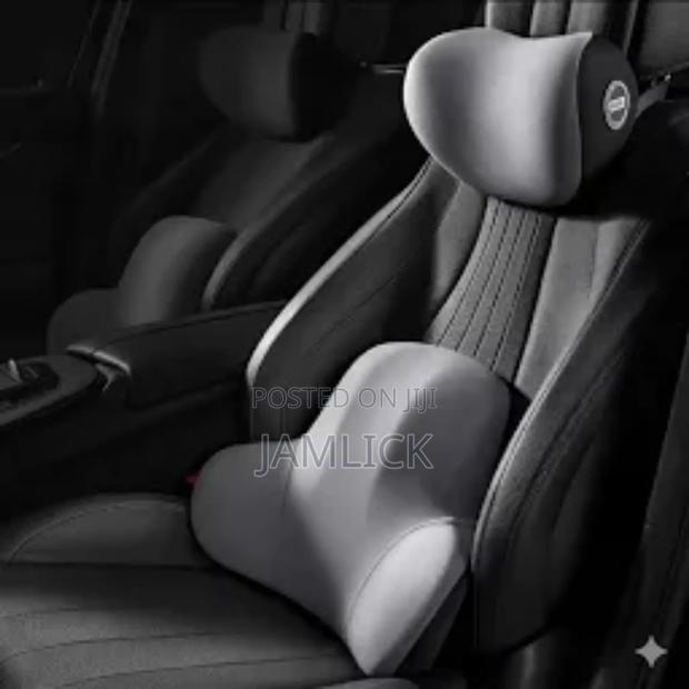 2-Piece Memory Foam Car Headrest Lumbar Support - Zy - thumbnail 2