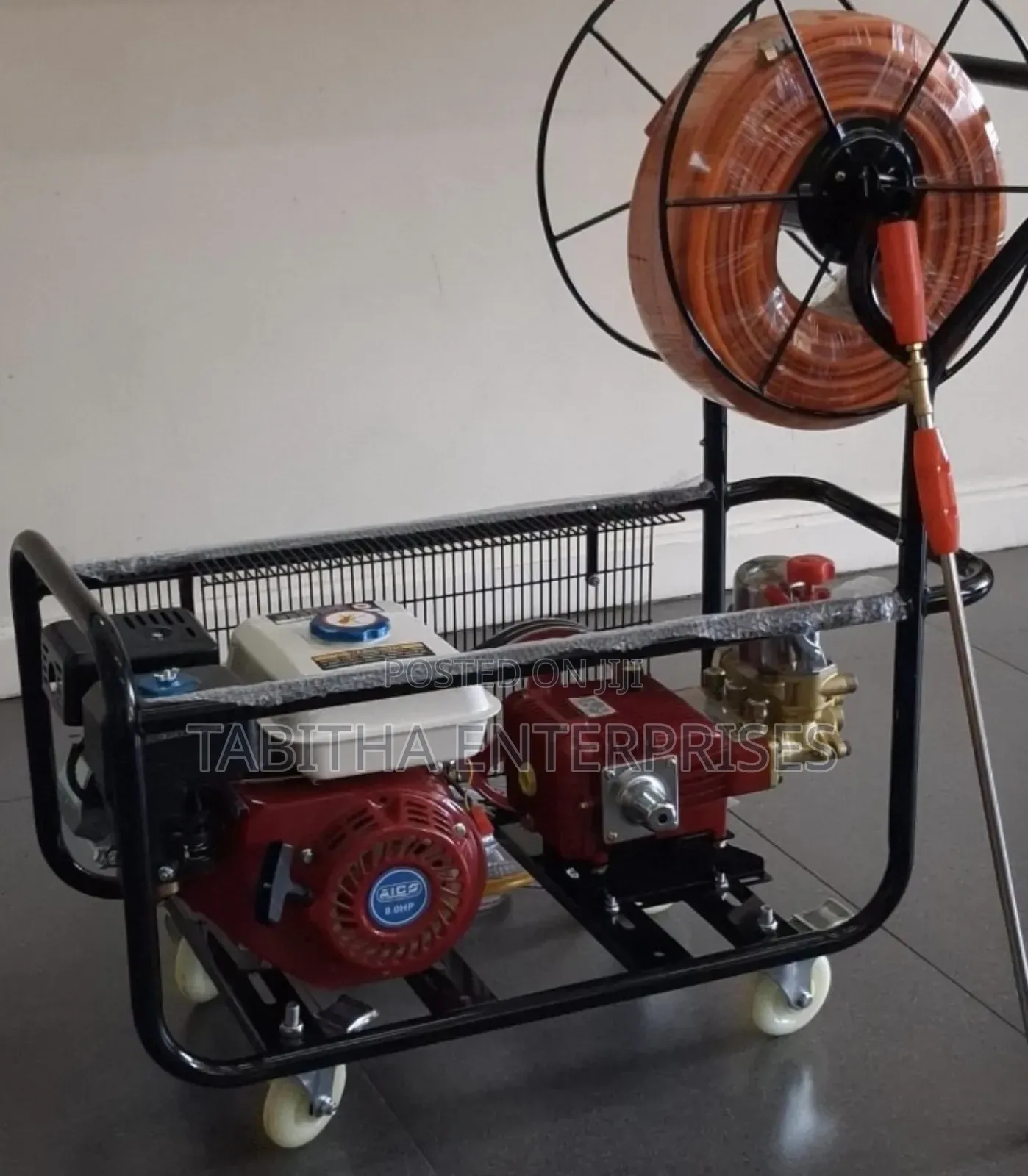Ac840ps Aico Japan *Trolley Sprayer* Petrol 8hp Engine *With Hose Reel