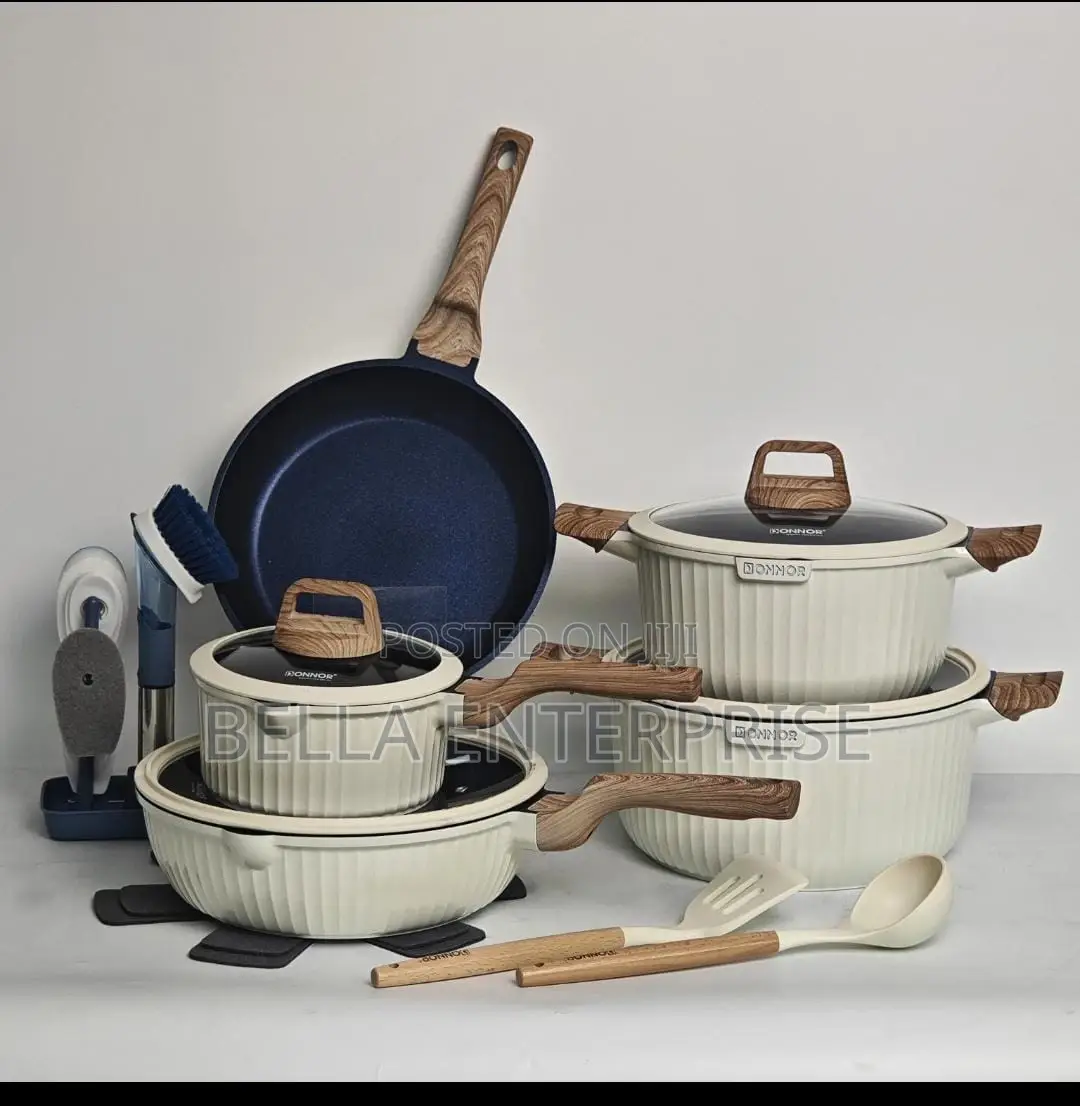 New Inn20 PCS Donnor Aura Granite Nonstick Cookware Set