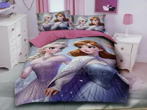 Cartoon Themed Duvet, One Bedsheet and Two Pillowcase Size 4*6