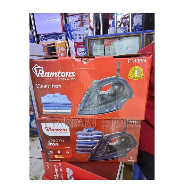 Ramtons Steam Iron Box – Powerful Steam, Non-Stick Soleplate