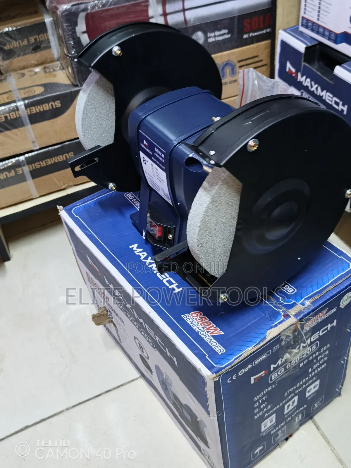 8"Bg 650 - 205 Maxmech Bench Grinder/Maxmech Bench Grinder