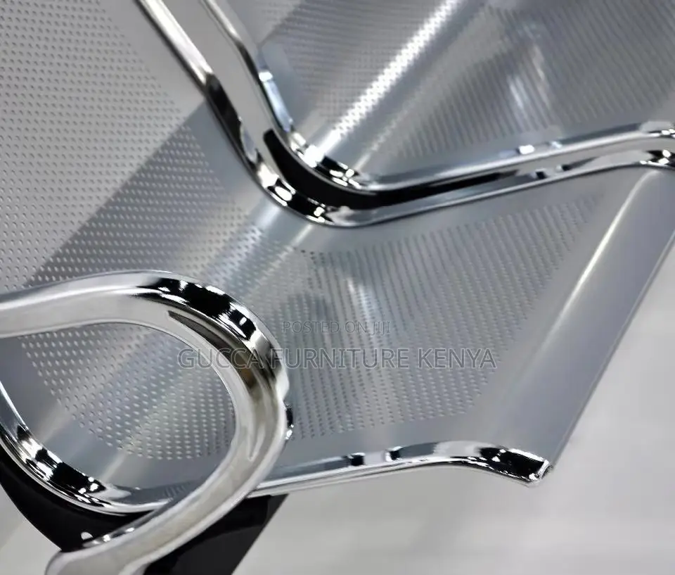 Metallic 3-seater Reception Waiting Bench