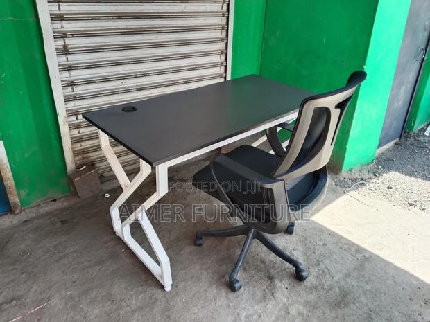 Grey Office Table And Chair