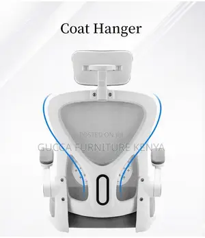 White Office Ergonomic Chair With Flip Armrest